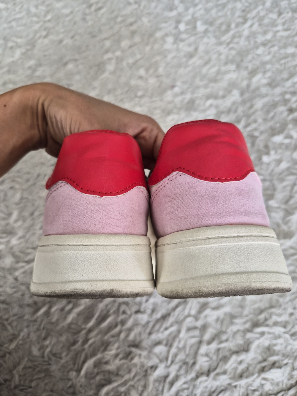 H&M Pink and White Colorblock Sneakers Size 5.5 - Picture 13 of 16